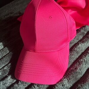 Vibrant Pink Baseball Cap w/Bow